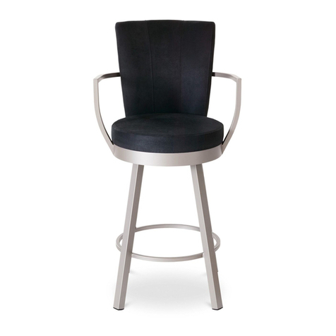 Amisco Cardin Swivel Stool with Arms 41430 User manual