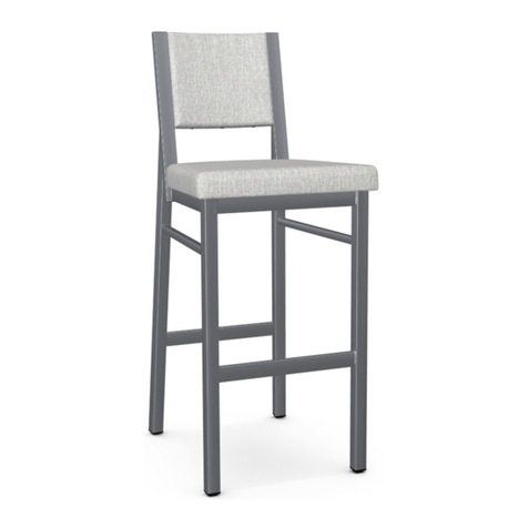 Amisco Payton Modern Upholstered Stool with Back... manual
