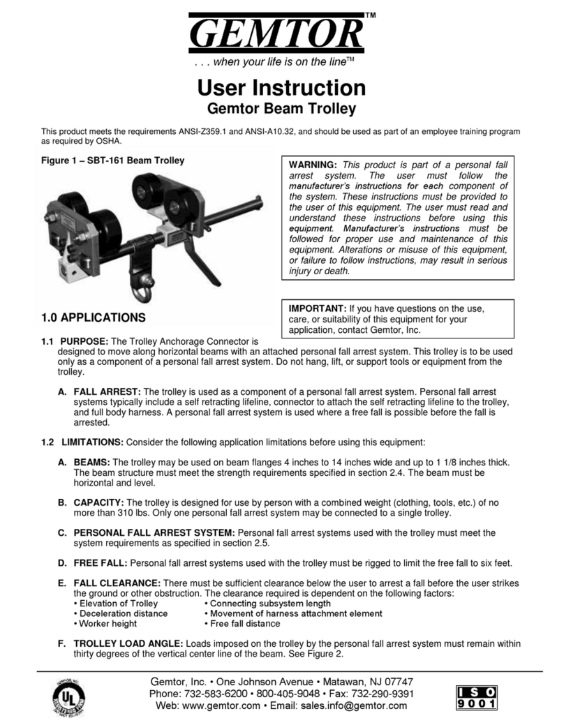 Gemtor SBT-161 Installation instructions
