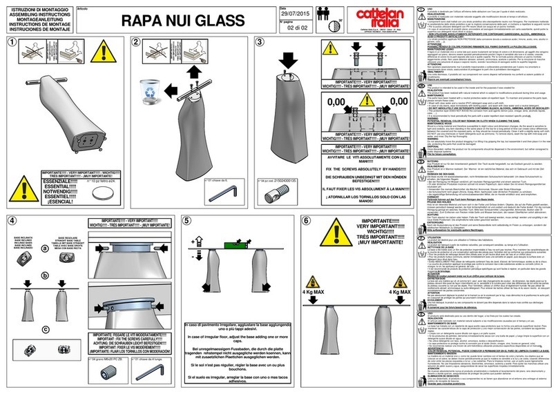 Cattelan Italia RAPA NUI GLASS Assembling instructions Cattelan Italia RAPA NUI GLASS Assembling instructions