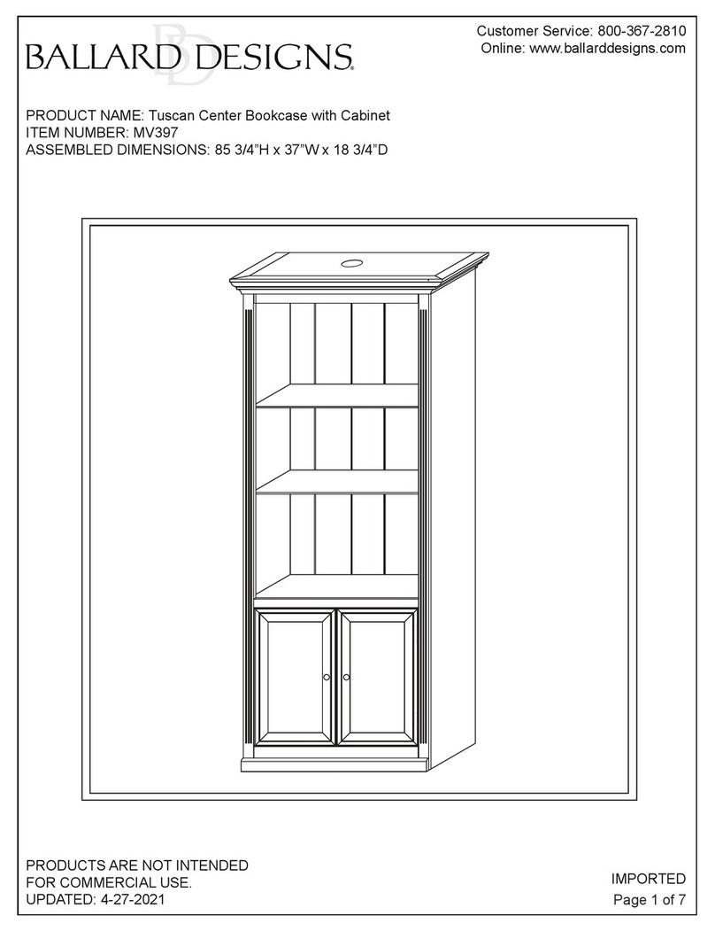 Ballard Designs Tuscan Center Bookcase with Cabinet MV397 Quick start guide Ballard Designs Tuscan Center Bookcase with Cabinet MV397 Quick start guide
