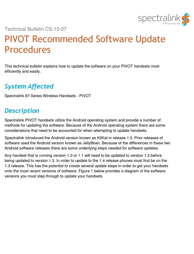 SpectraLink Pivot 87 Series Service manual