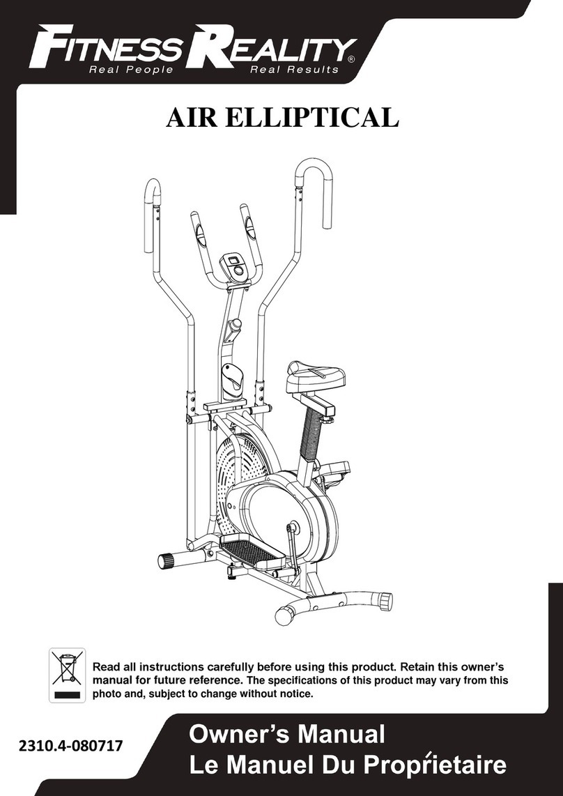Fitness Reality AIR ELLIPTICAL owner's manual