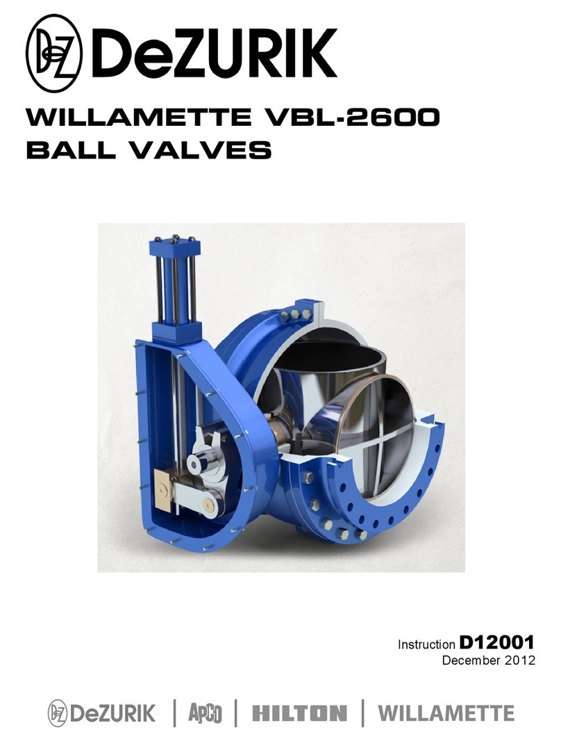 DeZurik WILLAMETTE VBL-2600 User manual