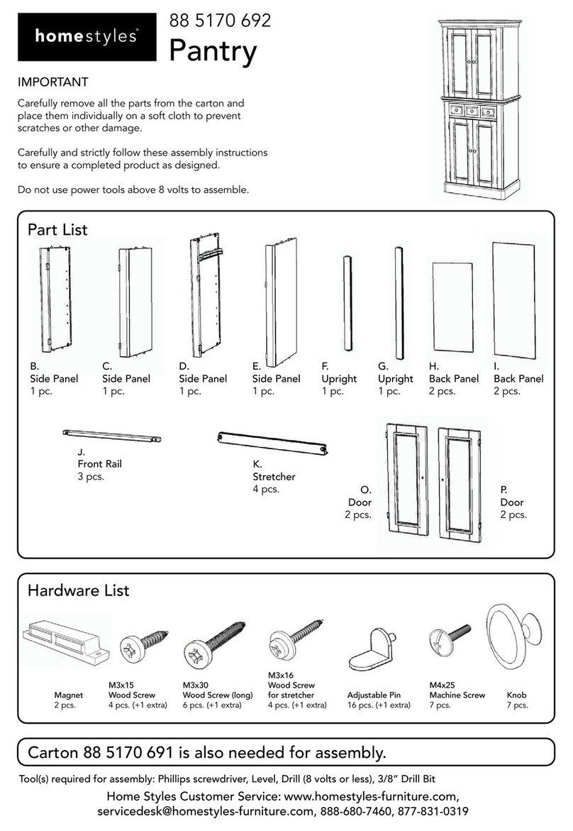 Home Styles 88 5170 692 User manual