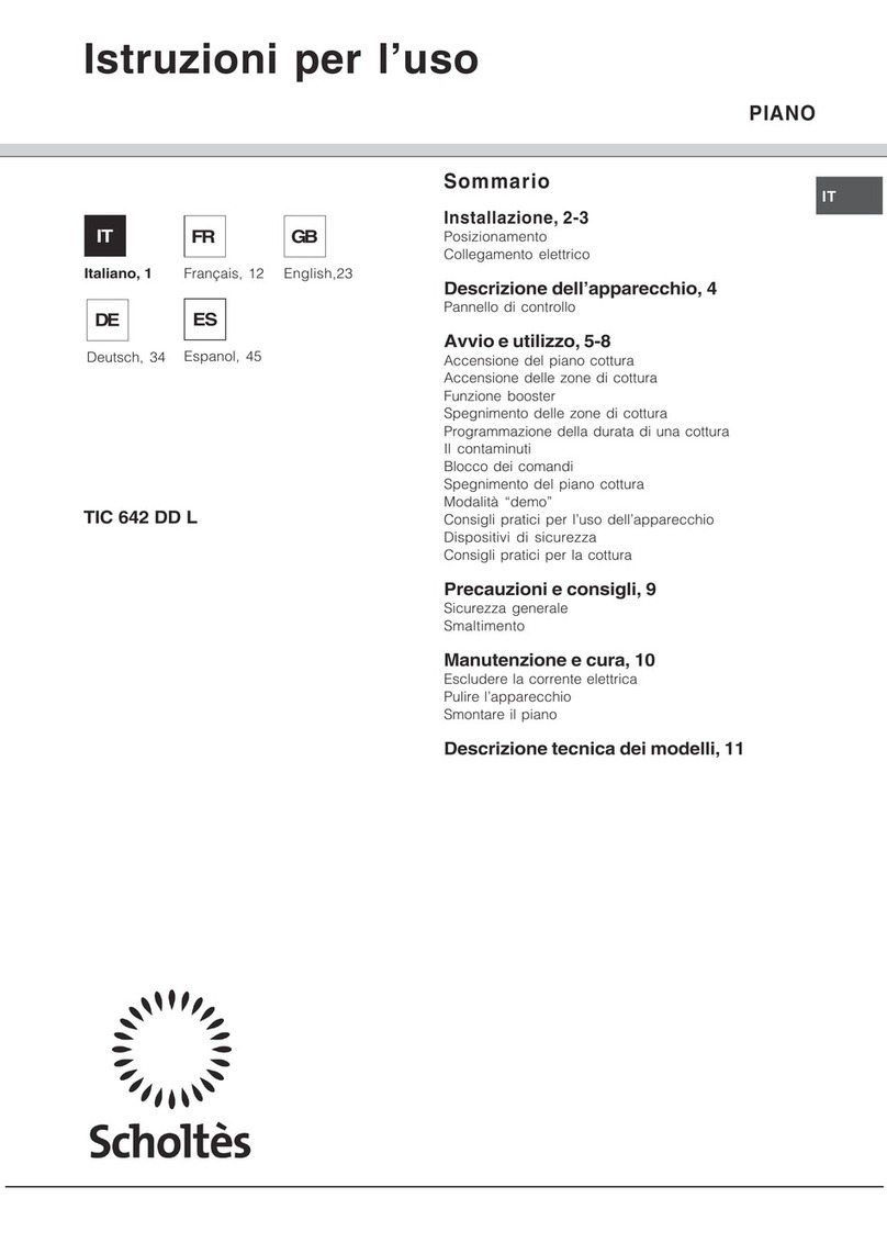 SCHOLTES TIC 642 DD L User manual