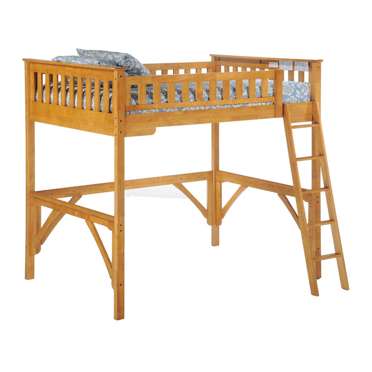Night & Day Furniture Ginger Twin Loft Bunk Bed Assembly instructions