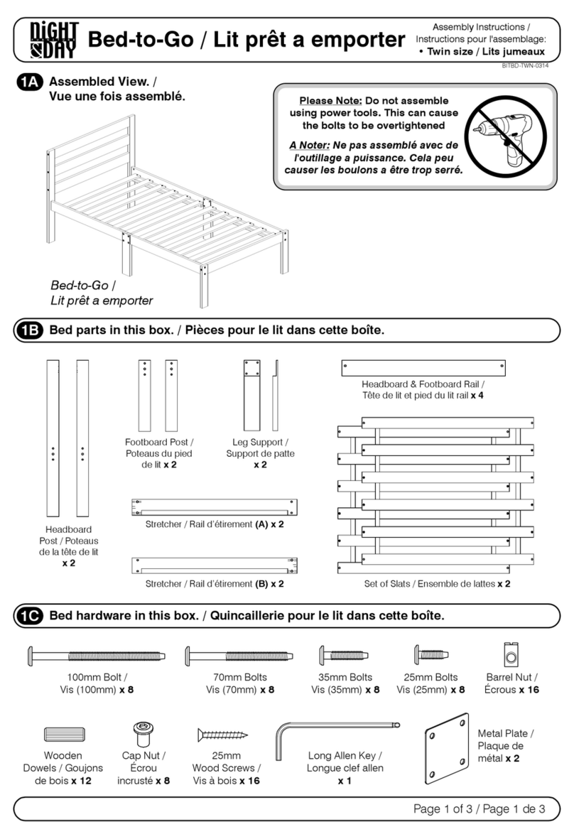 Night & Day Furniture Bed-to-Go Assembly instructions Night & Day Furniture Bed-to-Go Assembly instructions