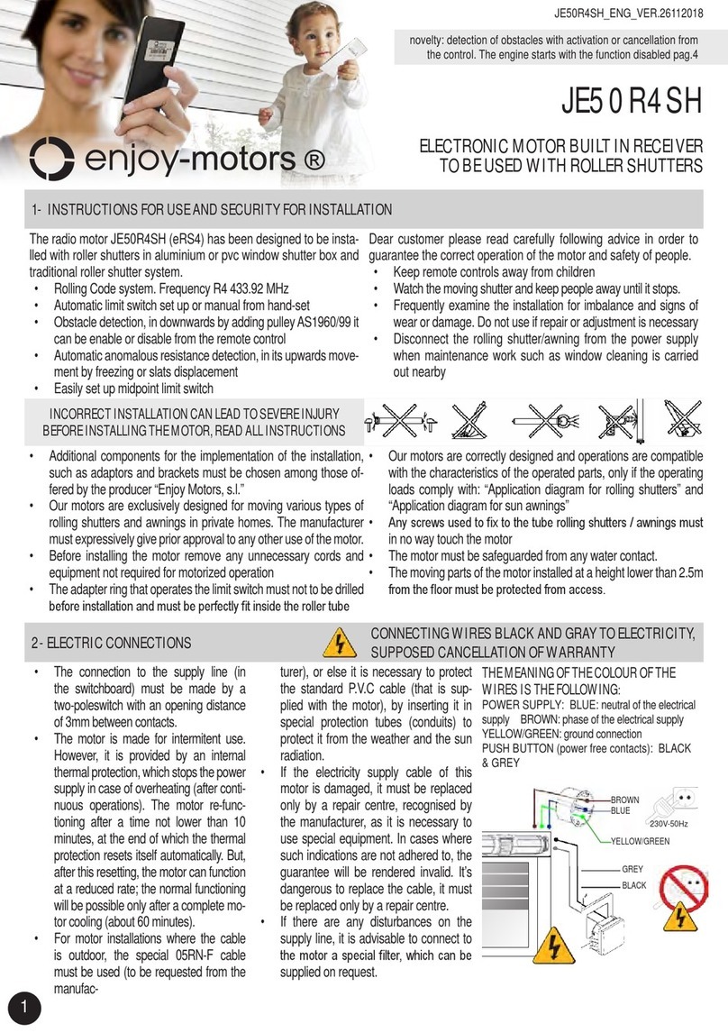 Enjoy-Motors JE50R4SH Instructions for Use and Security for Installation