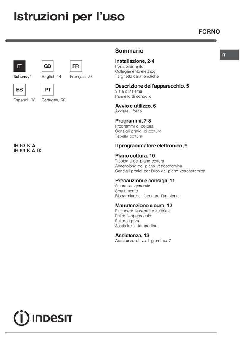 Indesit IH 63 K.A operating instructions