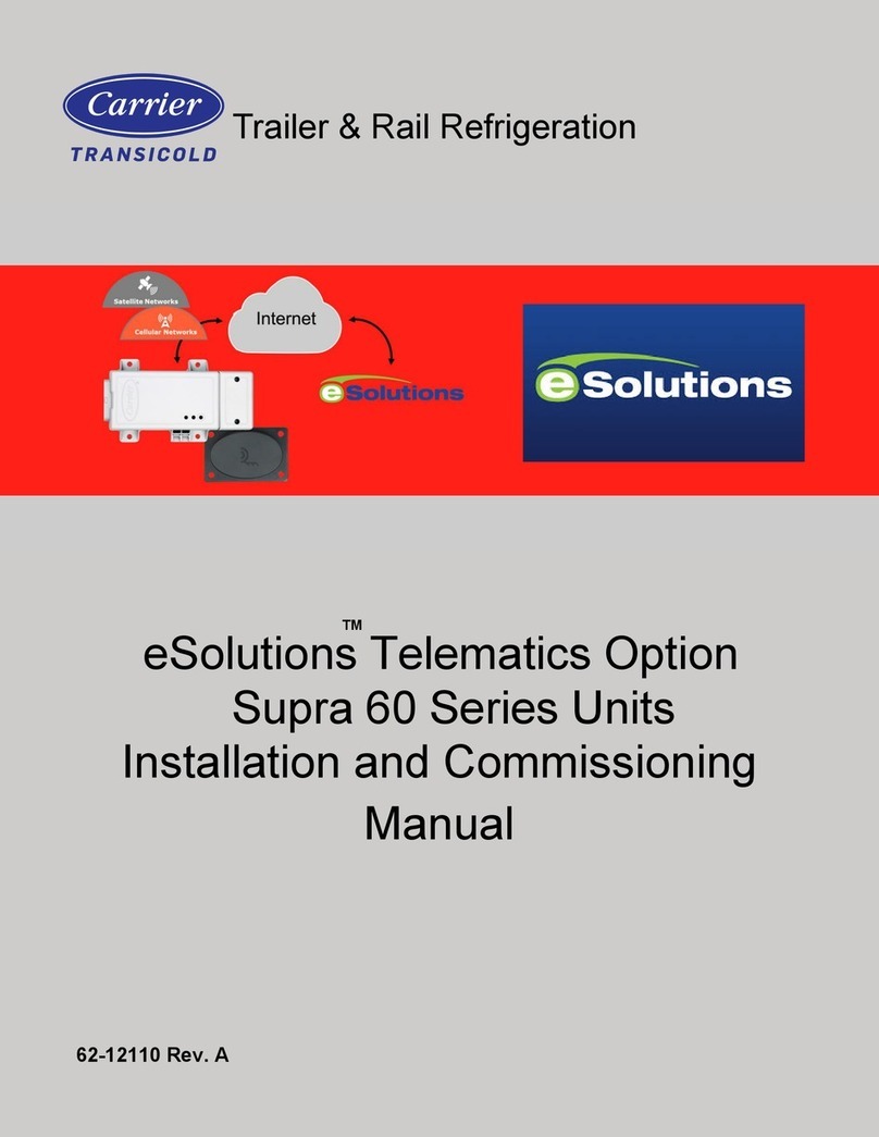 Carrier TRANSICOLD eSolutions Supra 60 Series Installation and commissioning manual