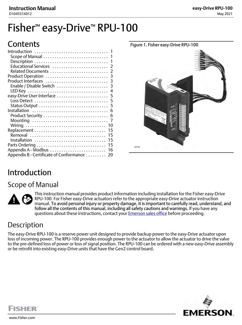 Emerson Fisher easy-Drive RPU-100 instruction manual