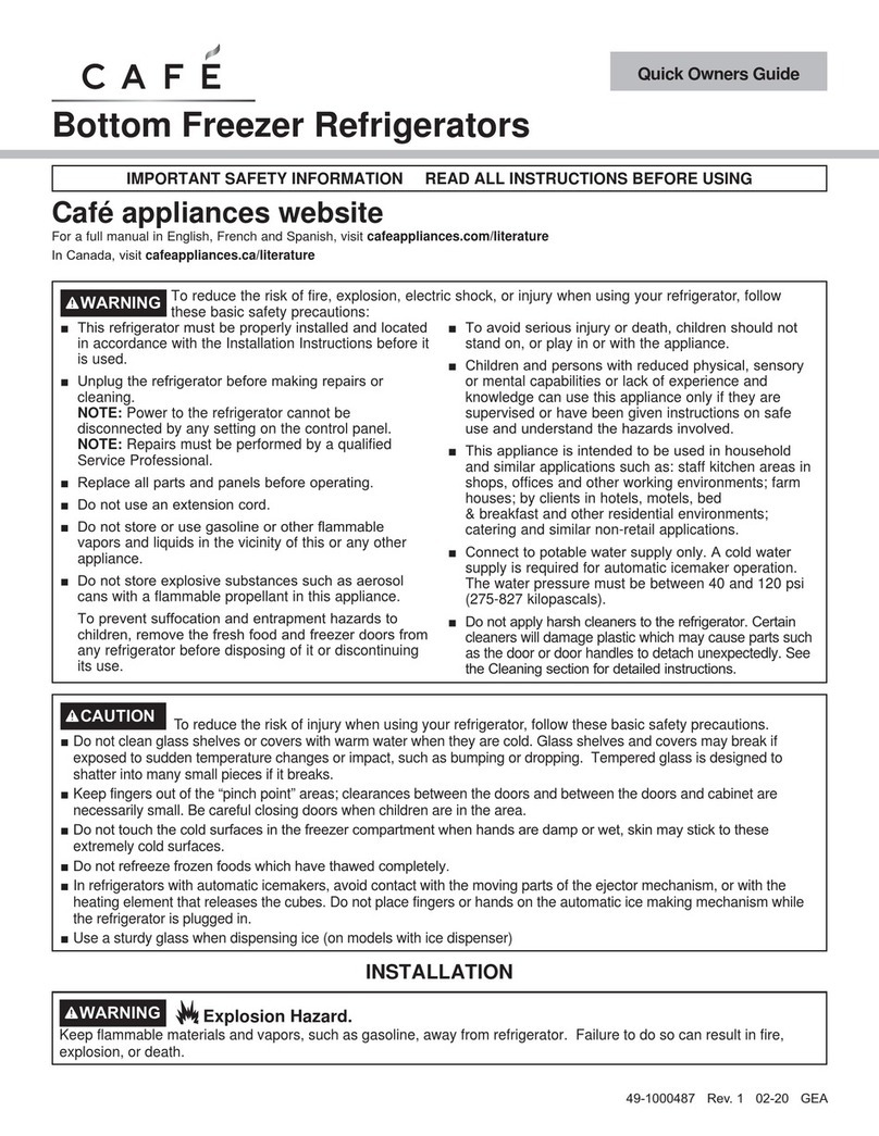 Cafe CWE19S Operator's manual Cafe CWE19S Operator's manual