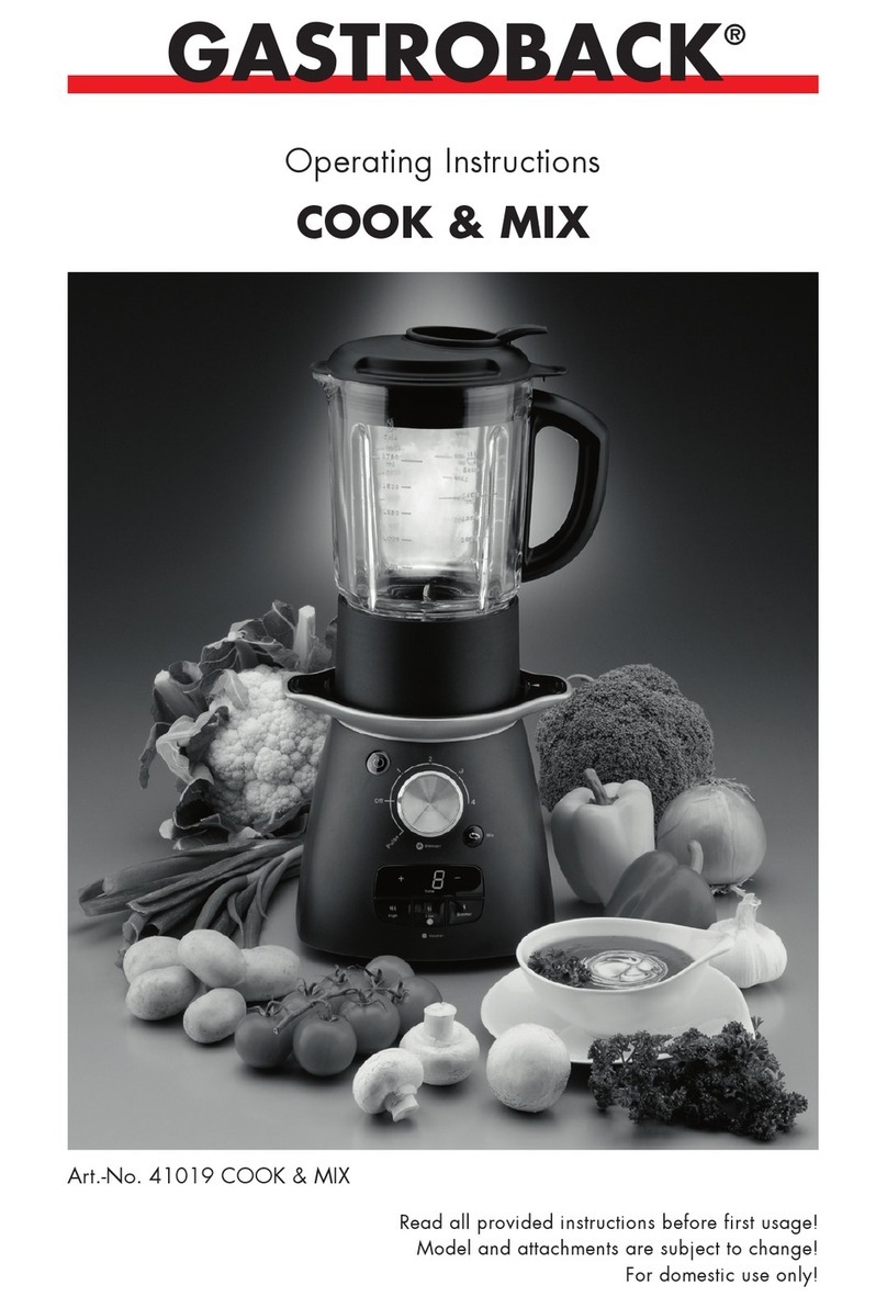 Gastroback COOK & MIX User manual Gastroback COOK & MIX User manual