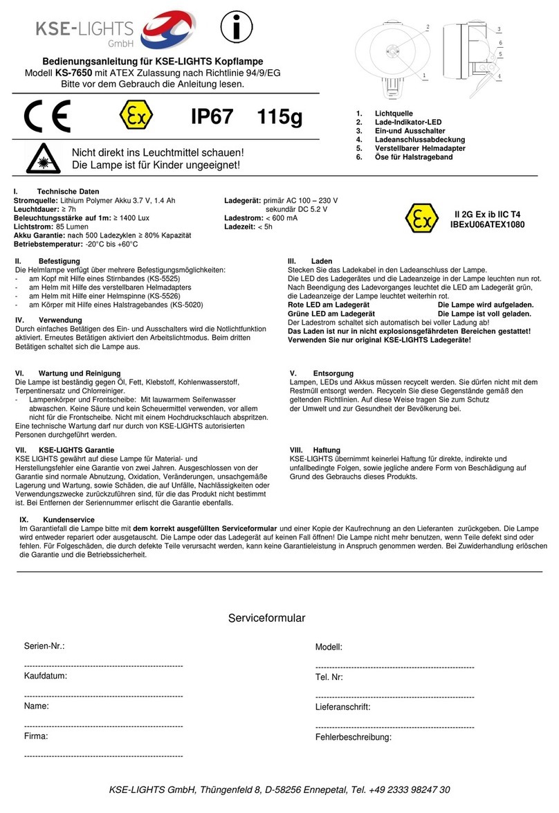 KSE-LIGHTS KS-7650 manual