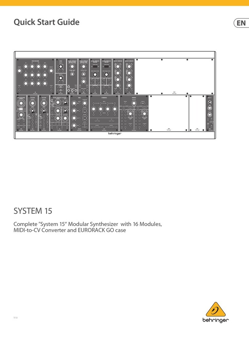 Behringer SYSTEM 15 quick start guide