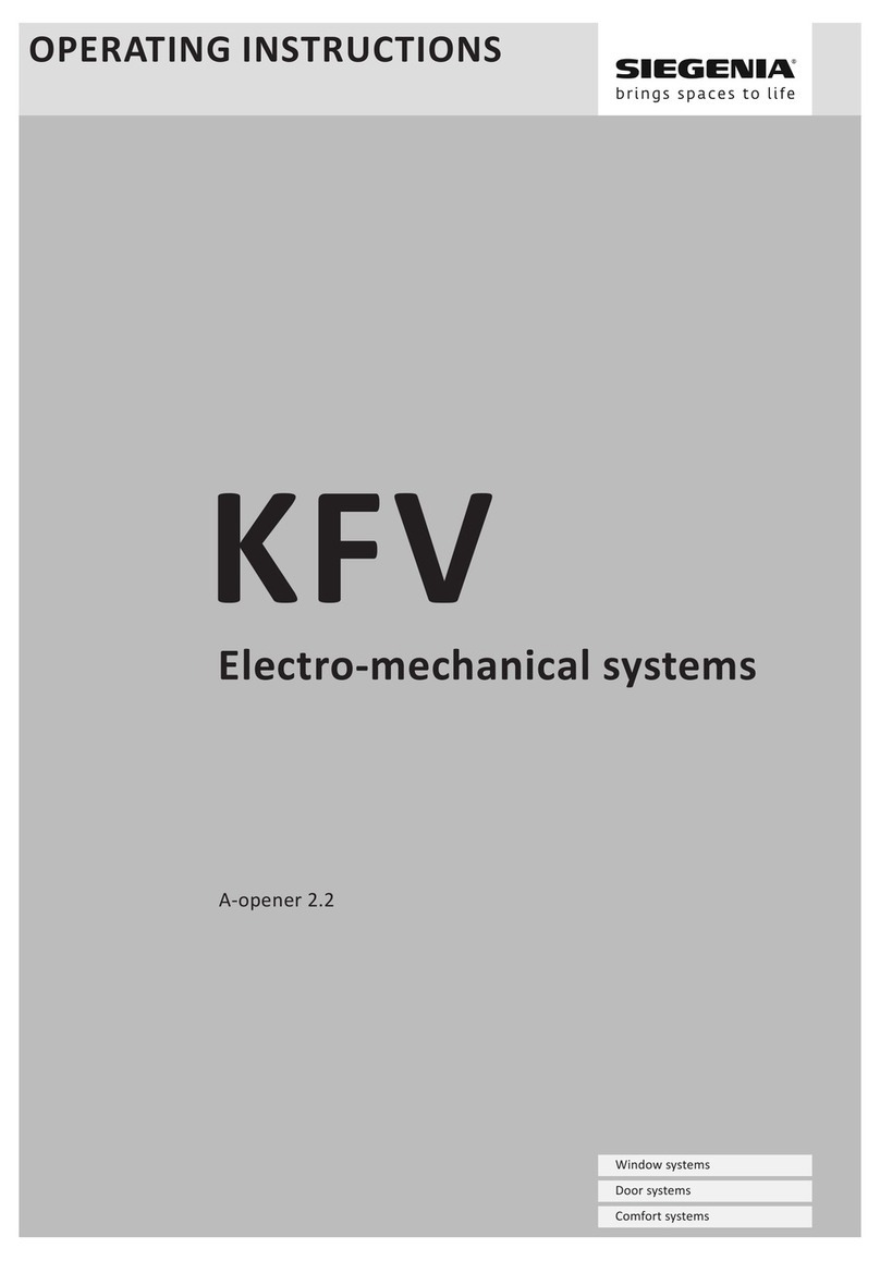 KFV SIEGENIA A-opener 2.2 operating instructions