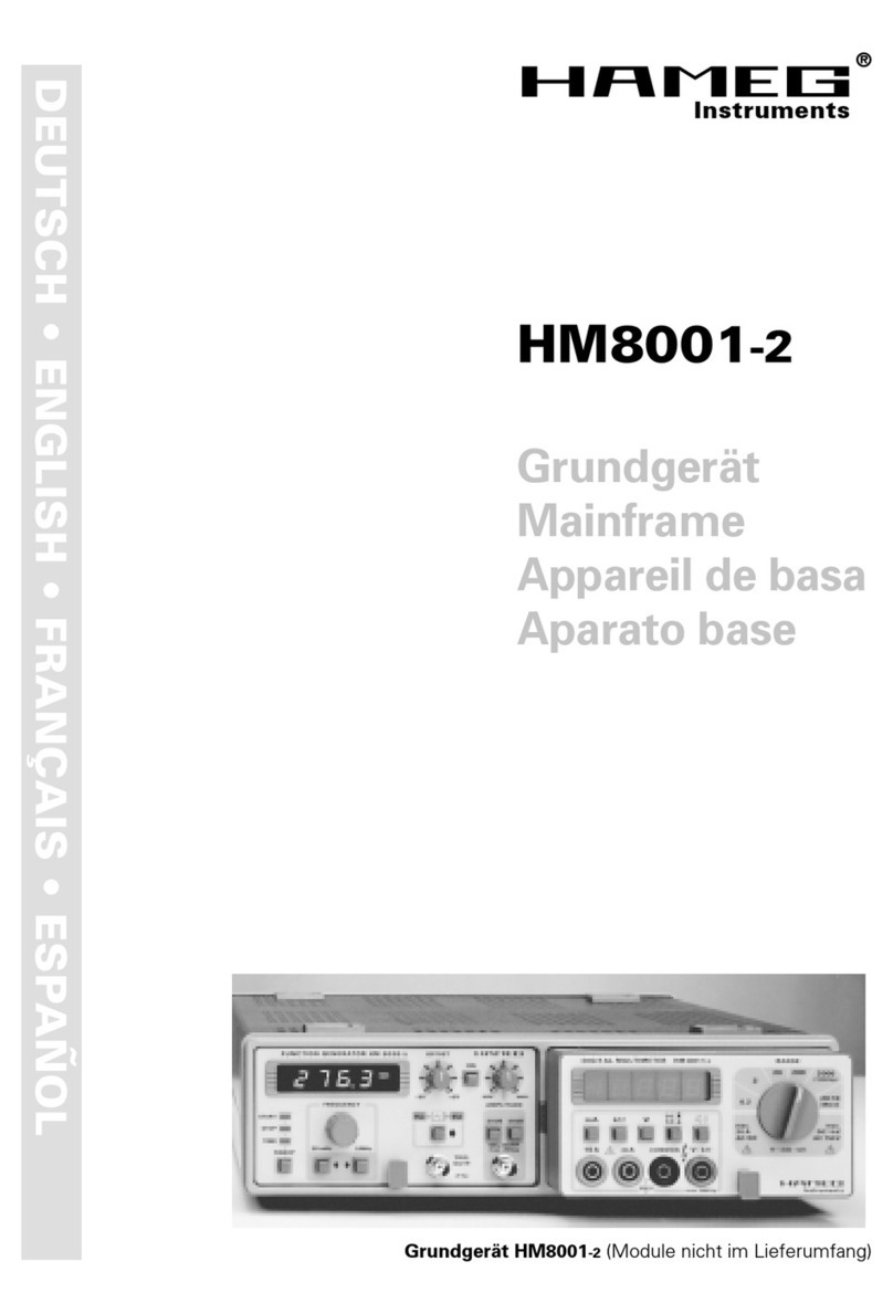Hameg HM8001-2 manual