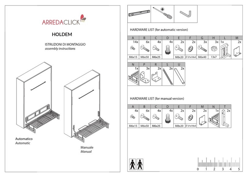 Arredaclick HOLDEM Series Assembly instructions Arredaclick HOLDEM Series Assembly instructions