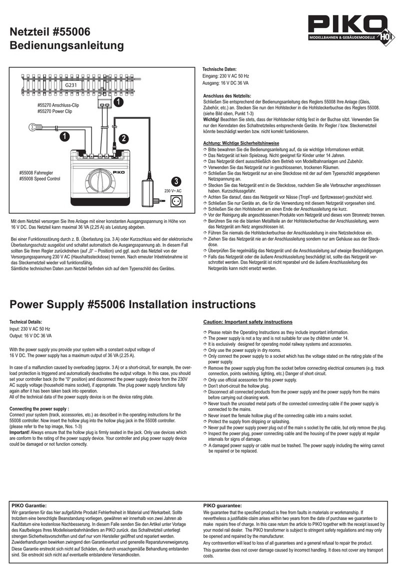 PIKO 55006 installation instructions