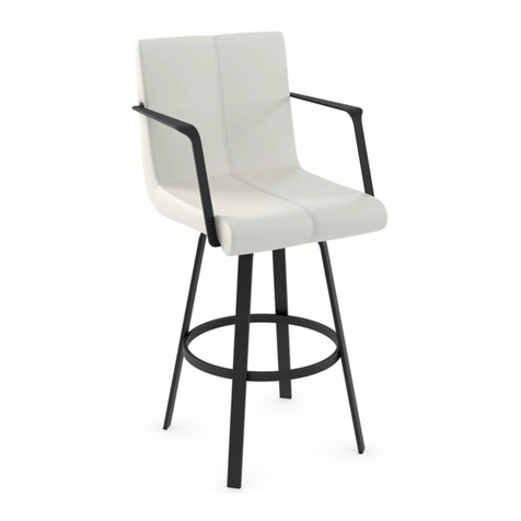 Amisco Edward Upholstered Swivel Bar Stool with Arms... User manual