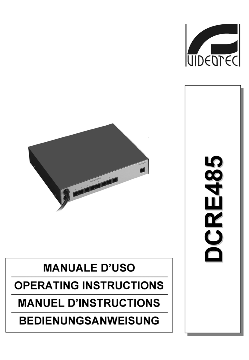 Videotec DCRE485 User manual