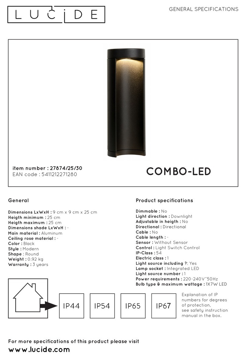 LUCIDE COMBO-LED 27874/25/30 quick start guide