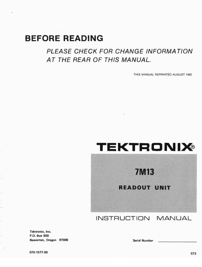 Tektronix 7M13 User manual