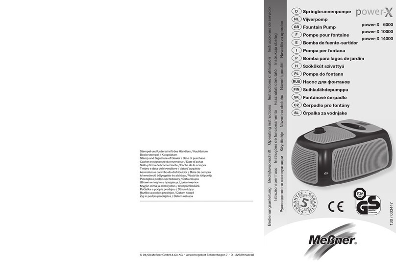 Meßner power-X operating instructions