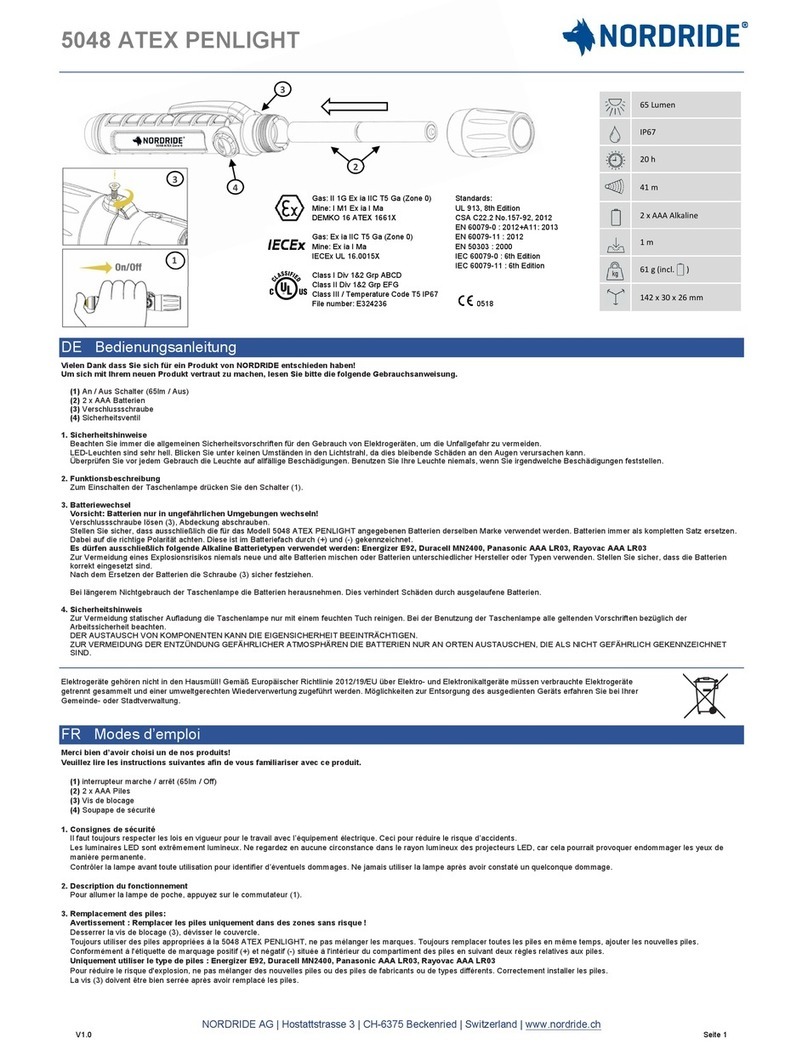NORDRIDE 5048 User manual