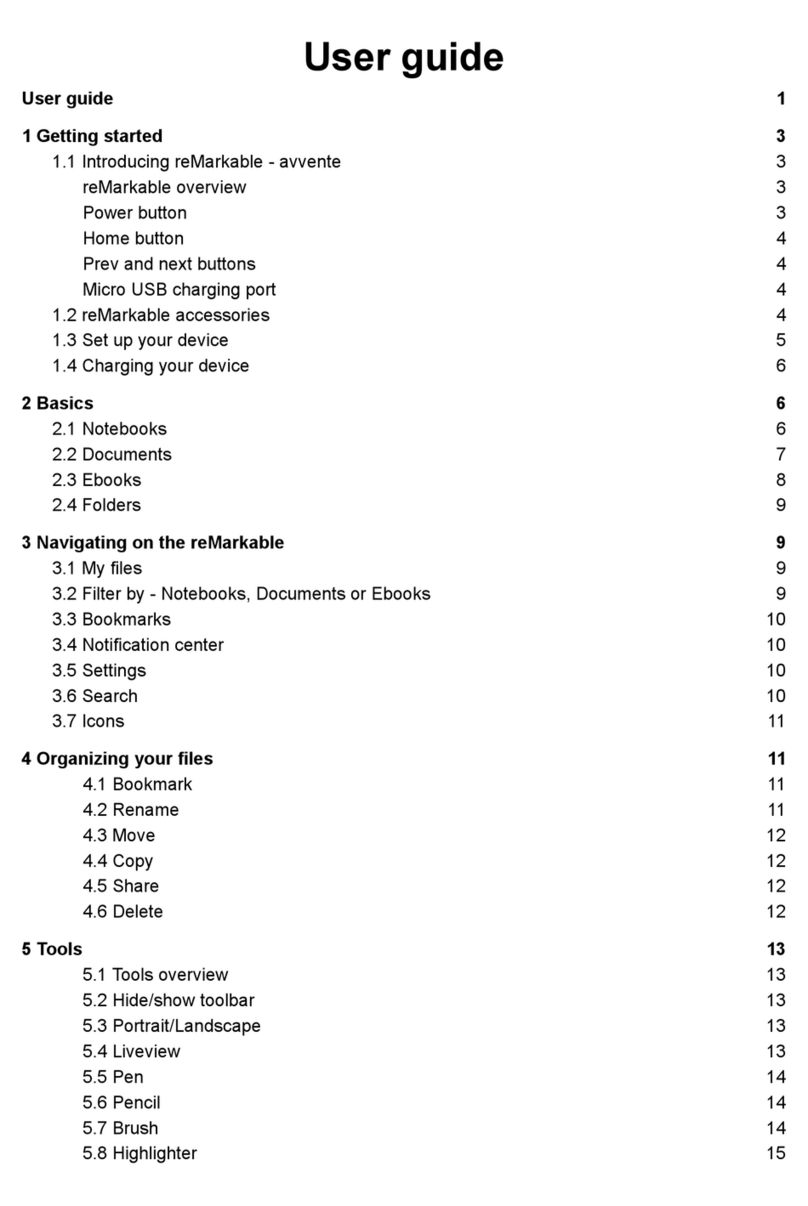 reMarkable avvente user guide