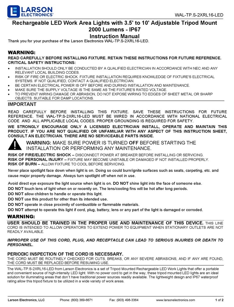 Larson Electronics WAL-TP.S-2XRL16-LED User manual