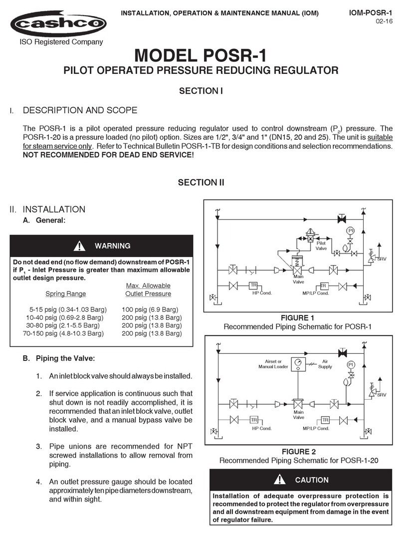 cashco POSR-1 Instruction manual
