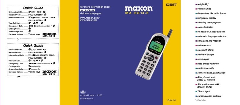 Maxon MX-6814 User manual