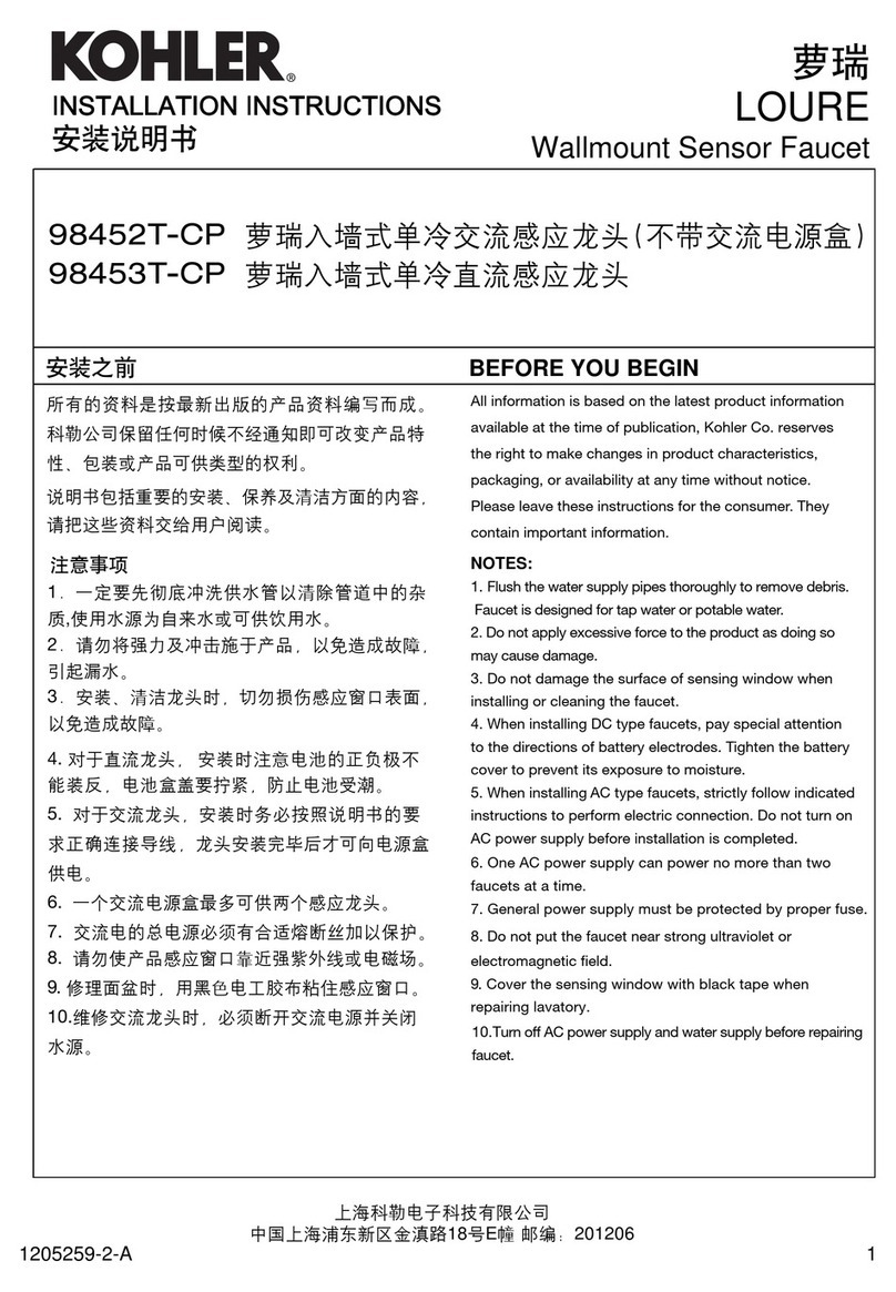 Kohler LOURE 98452T-CP User manual