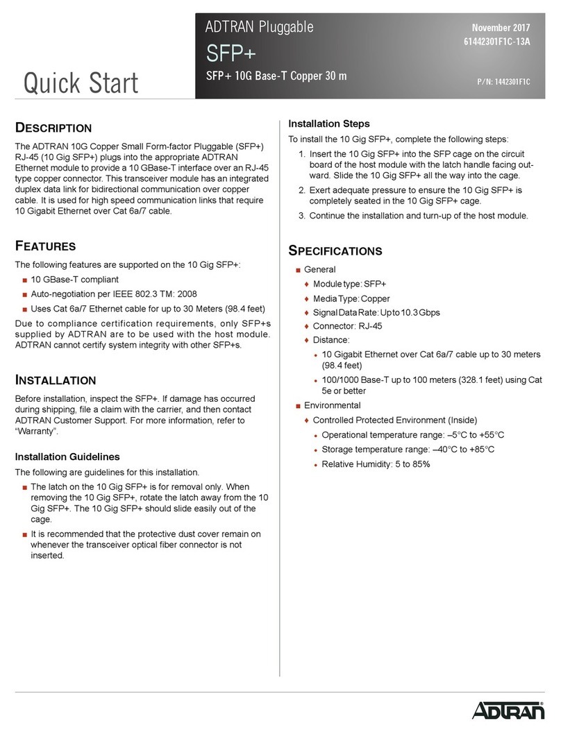ADTRAN SFP+ 10G User manual