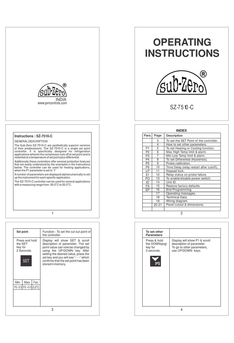 Sub-Zero SZ-7510-C operating instructions