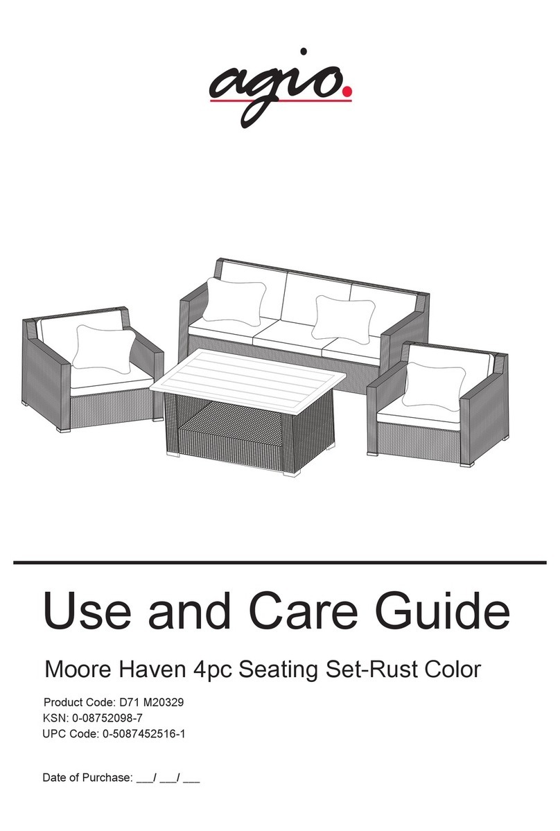 Agio Moore Haven D71 M20329 Use and care guide