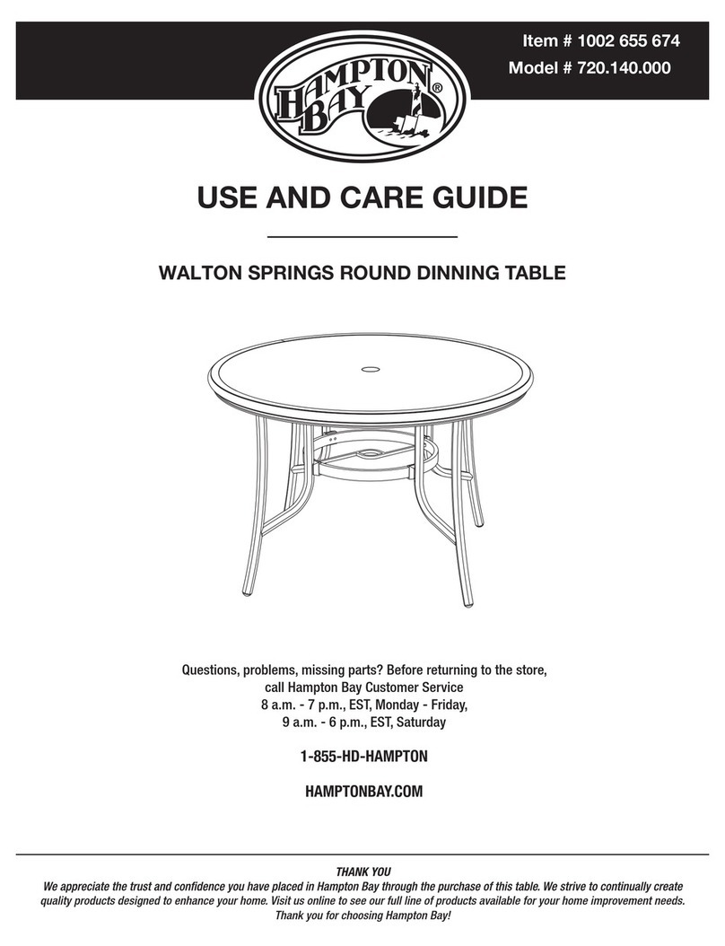 HAMPTON BAY WALTON SPRINGS 720.140.000 Use and care guide HAMPTON BAY WALTON SPRINGS 720.140.000 Use and care guide