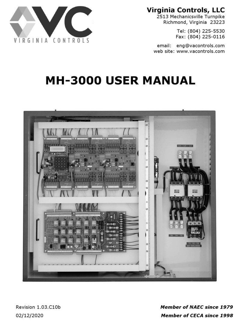 Virginia Controls MH-3000 user manual