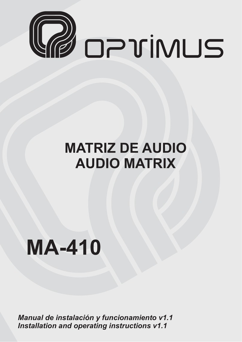 Optimus MA-410 Installation and operating instructions