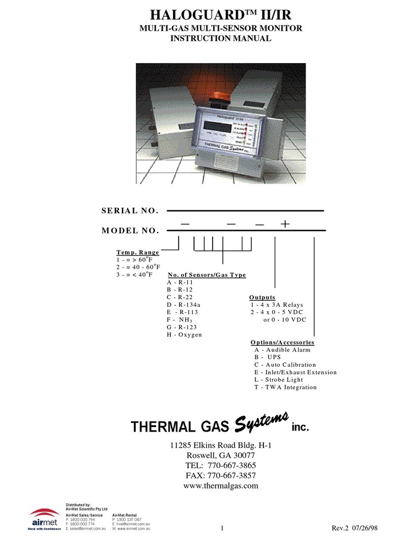 Thermal Gas Systems HALOGUARD II/IR User manual