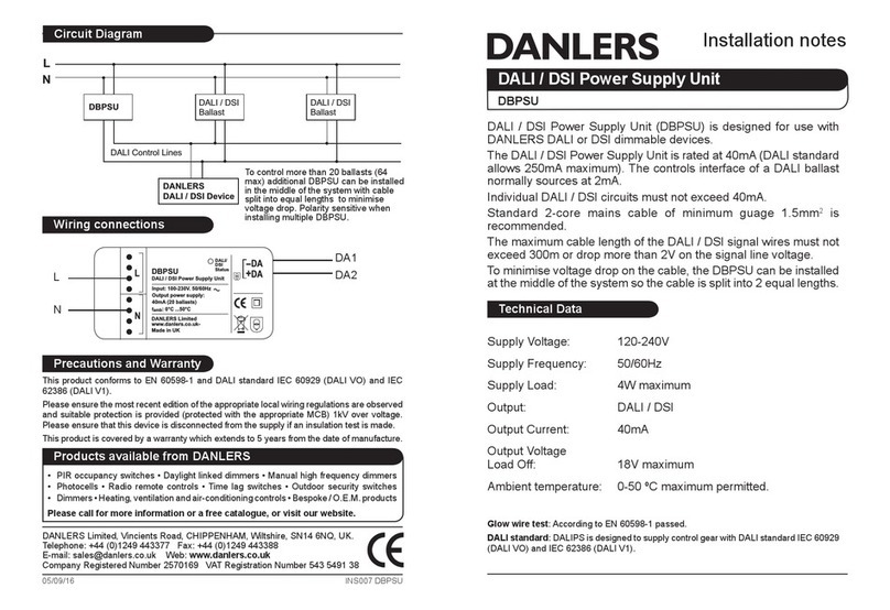 DANLERS DBPSU Installation notes