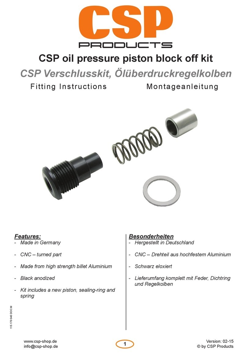 CSP Products 115 170 040 Fitting instructions