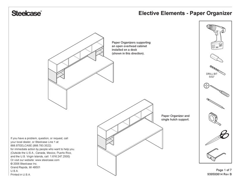 Steelcase Elective Elements Paper Organizer User manual Steelcase Elective Elements Paper Organizer User manual