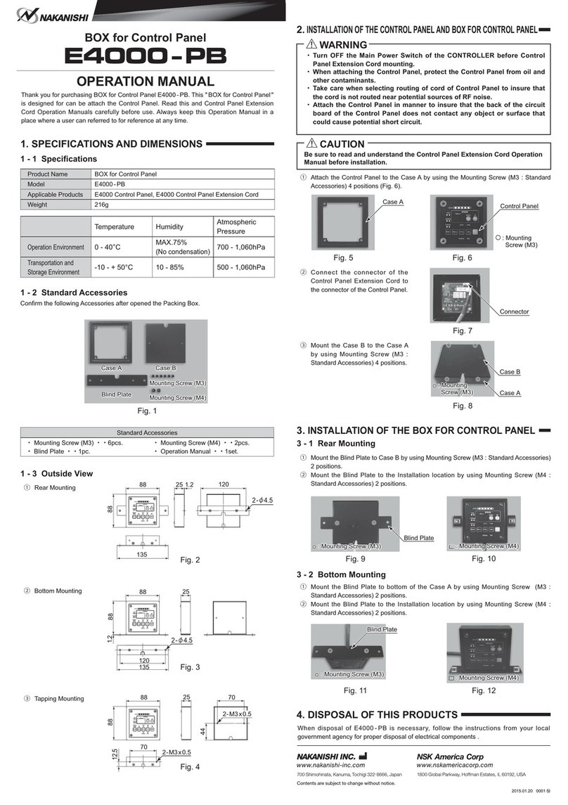 Nakanishi E4000-PB Operation manual