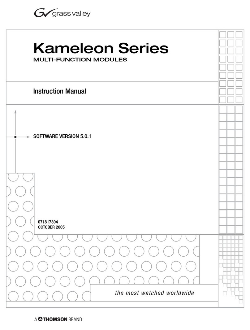 THOMSON Grass Valley Kameleon Series instruction manual