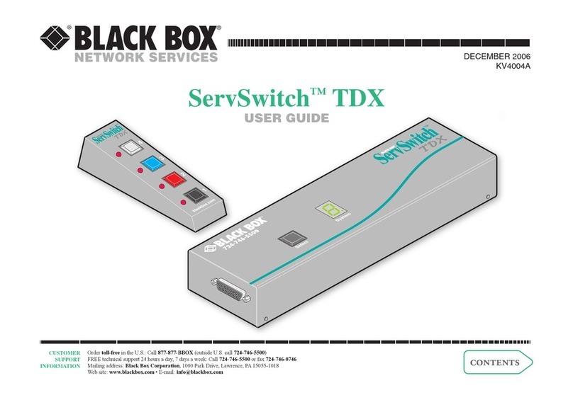 Black Box ServSwitch TDX User manual