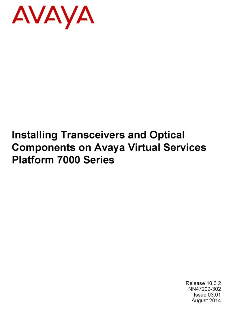 Avaya Virtual Services Platform 7000 Series User manual