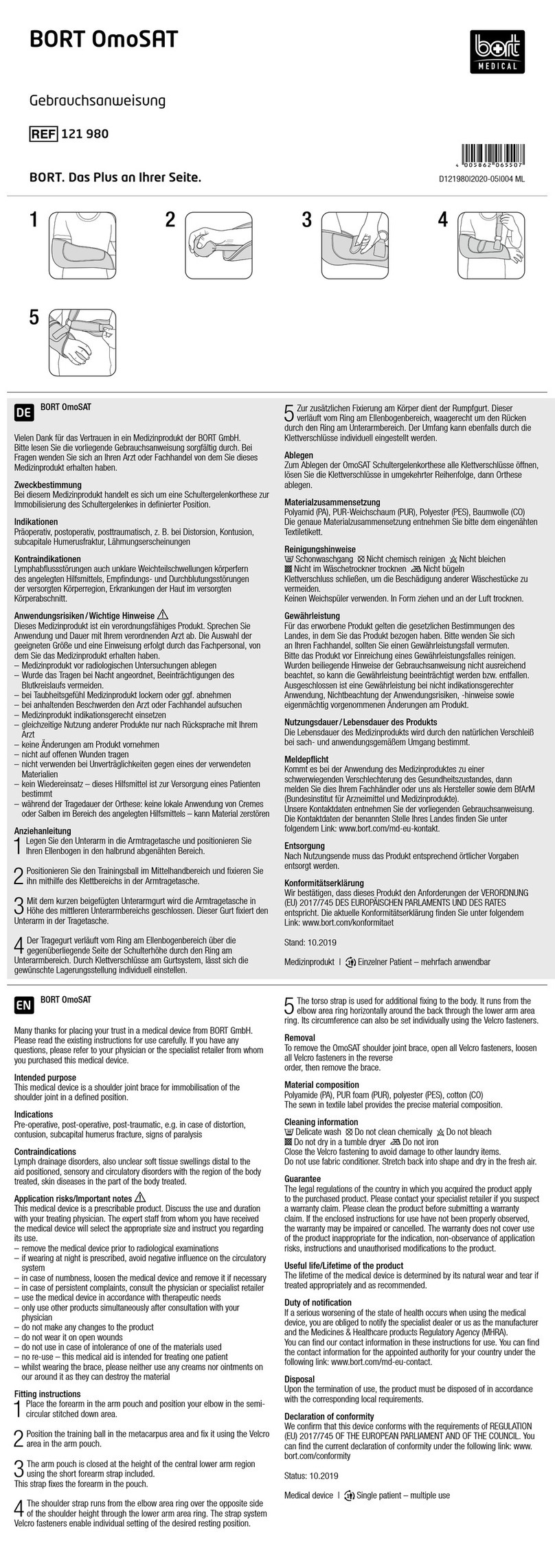 bort medical OmoSAT quick guide